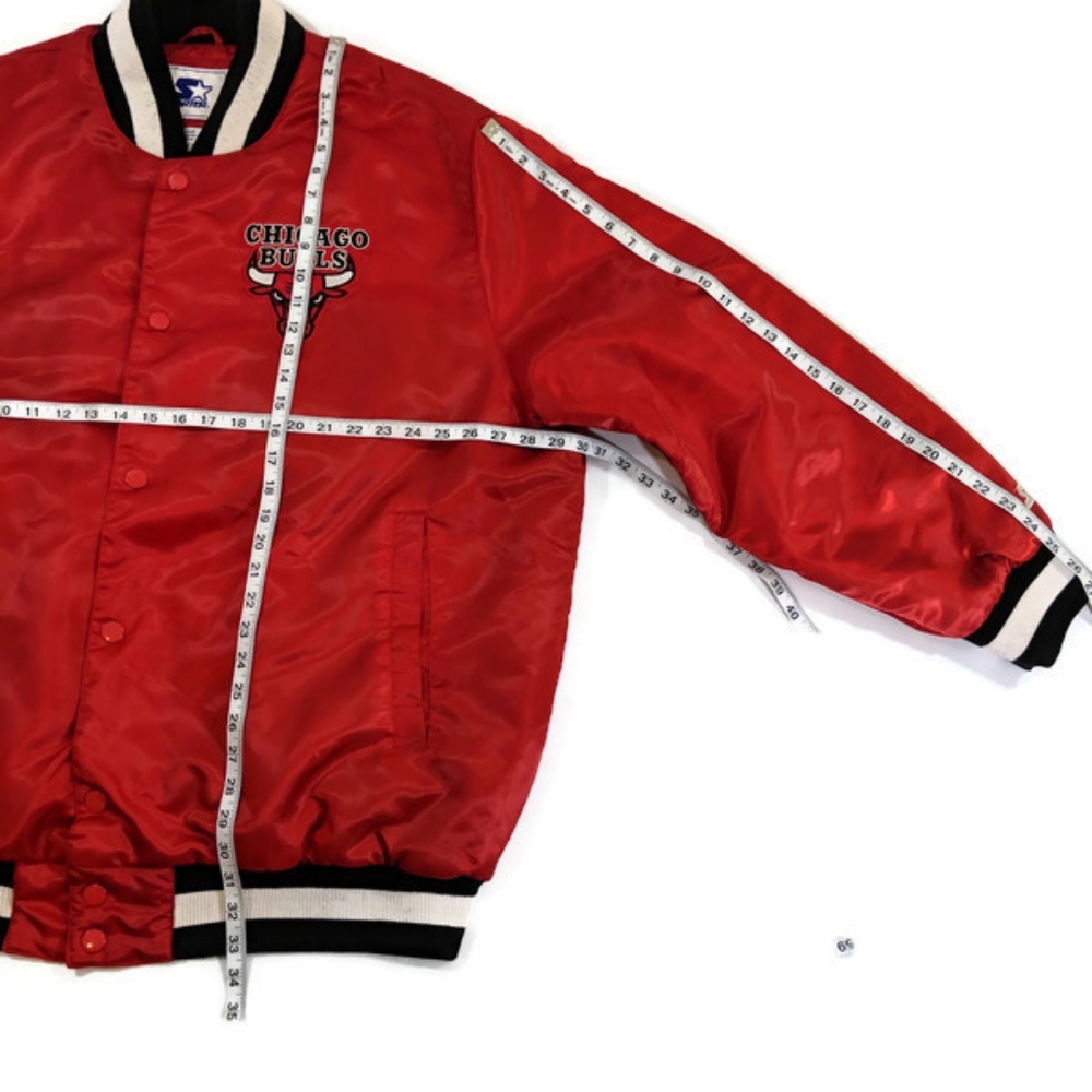 Vtg 90's Chicago Bulls Starter Satin Jacket Sz 3XL
